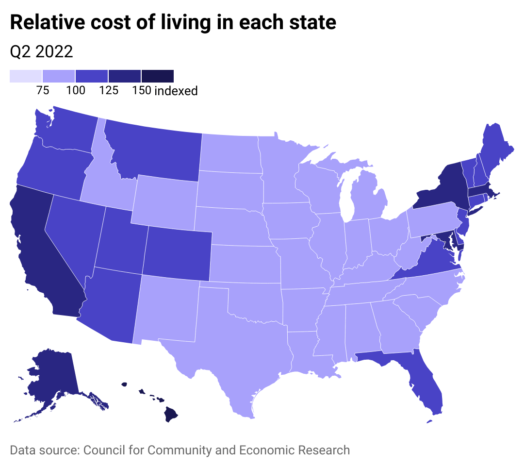 10 Most Expensive States To Live In Usa 2024 List Elyn Norene