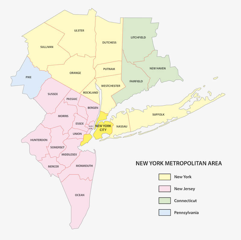 What is Considered the New York City Metropolitan Area?