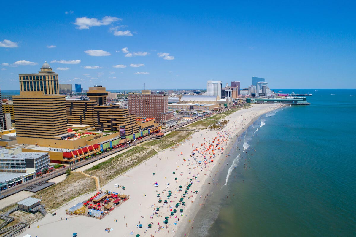 Atlantic City Boardwalk and Beach Area