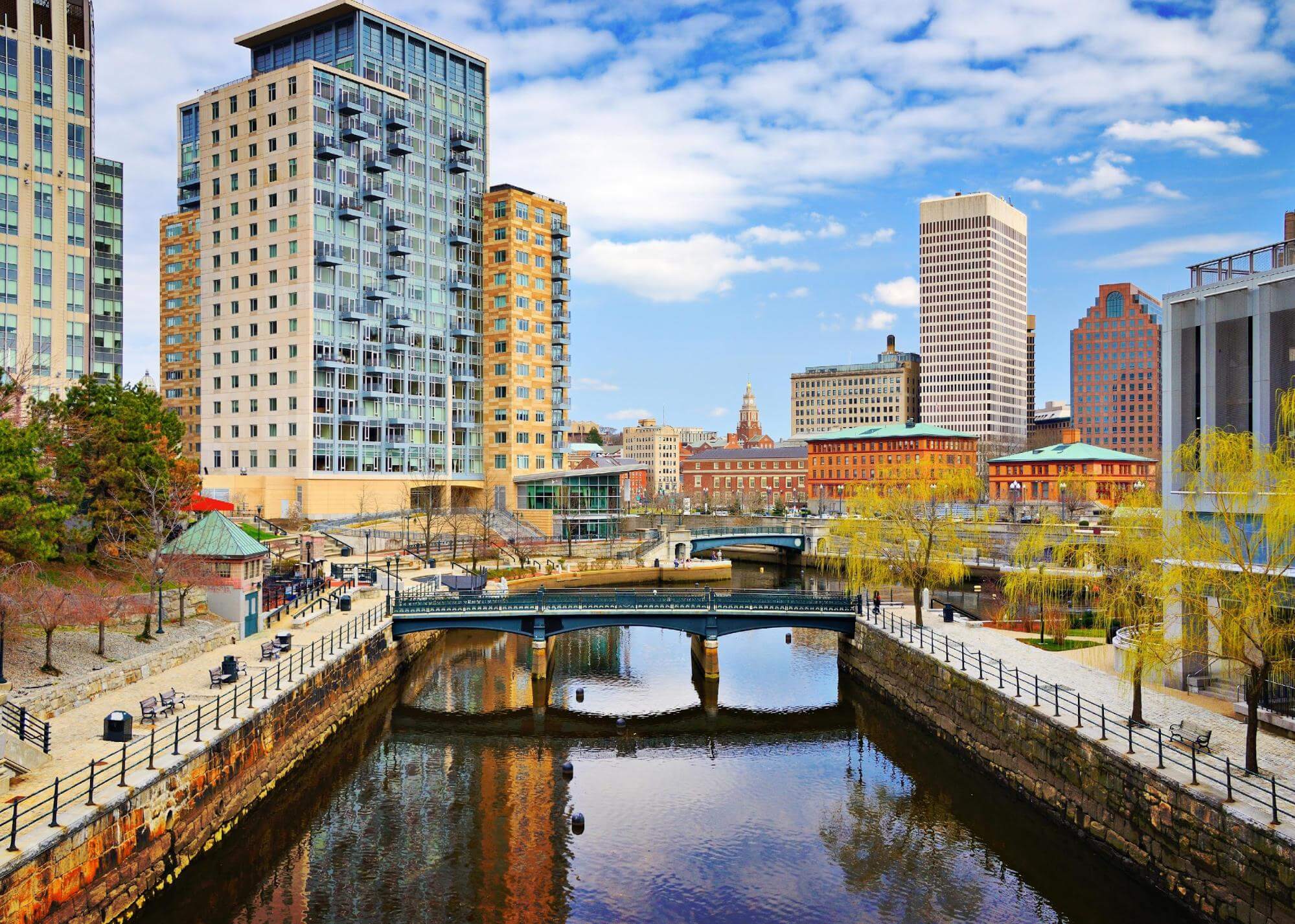 #10. Providence, Rhode Island Providence, Rhode Island cityscape at Waterplace Park
