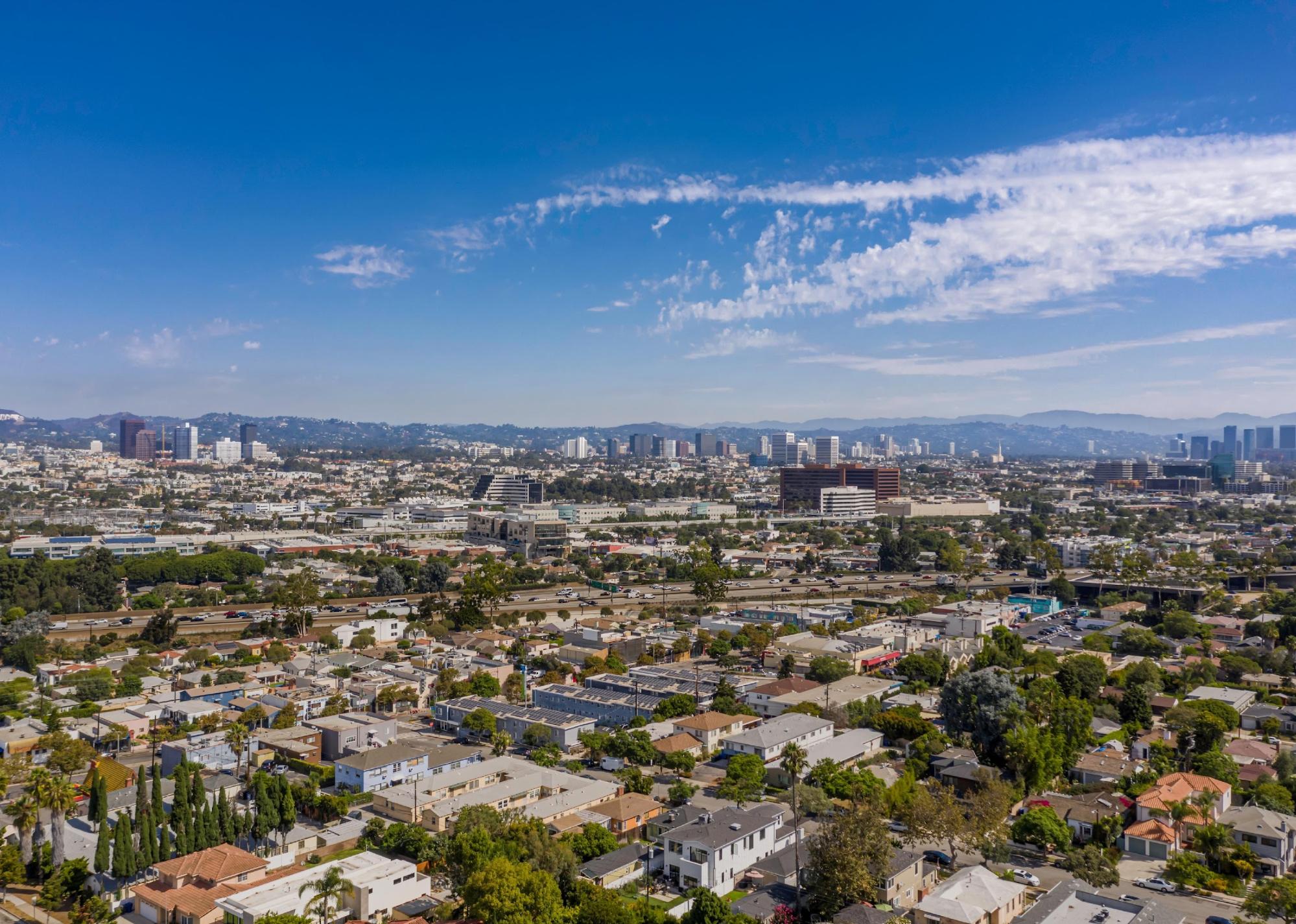 Aerial photo of West Hollywood.
