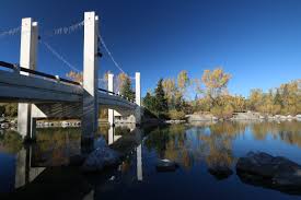 View of a bridge in Princess Island Park