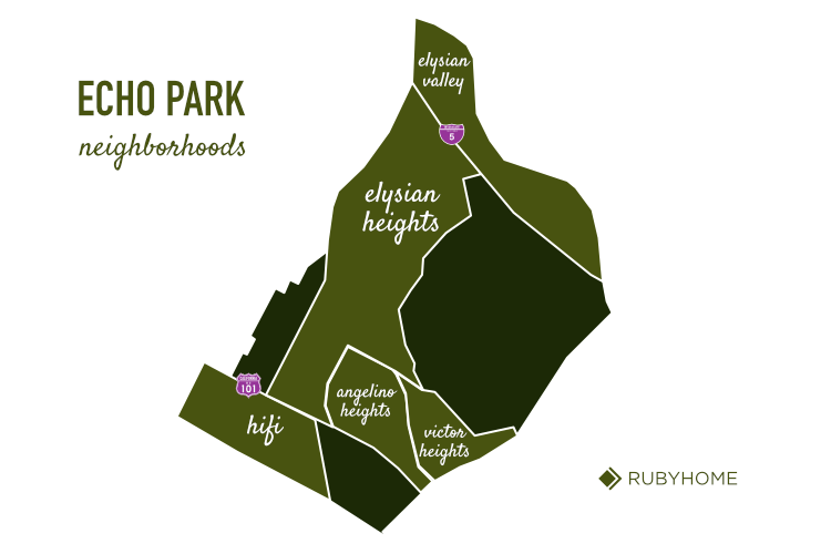 Echo Park Neighborhood Map 