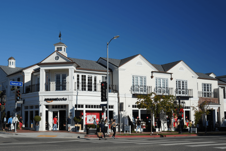 The Caruso Palisades Village in Pacific Palisades, California on