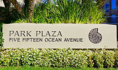 Park Plaza Sign