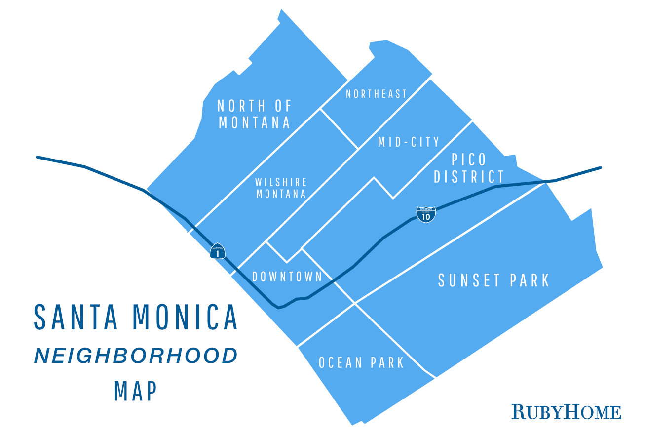Santa Monica CA Neighborhood Map 