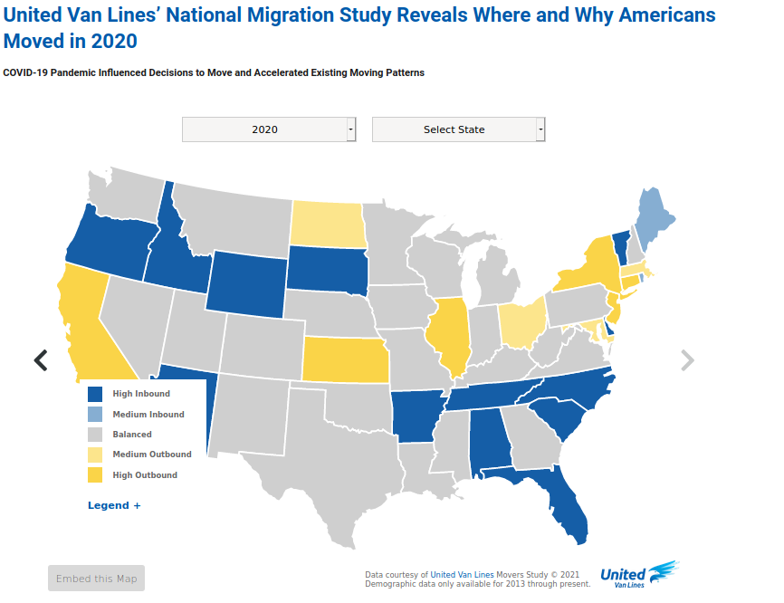 US Migration Map