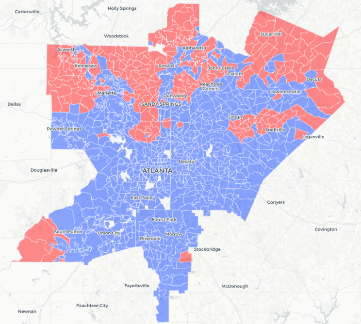 Atlanta Georgia Political Map 6110