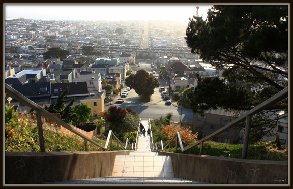 Top of the steps in Golden Gate Heights