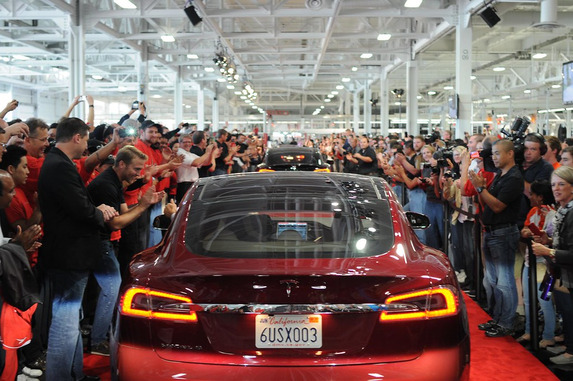 New Tesla Model S from Fremont Tesla Factory