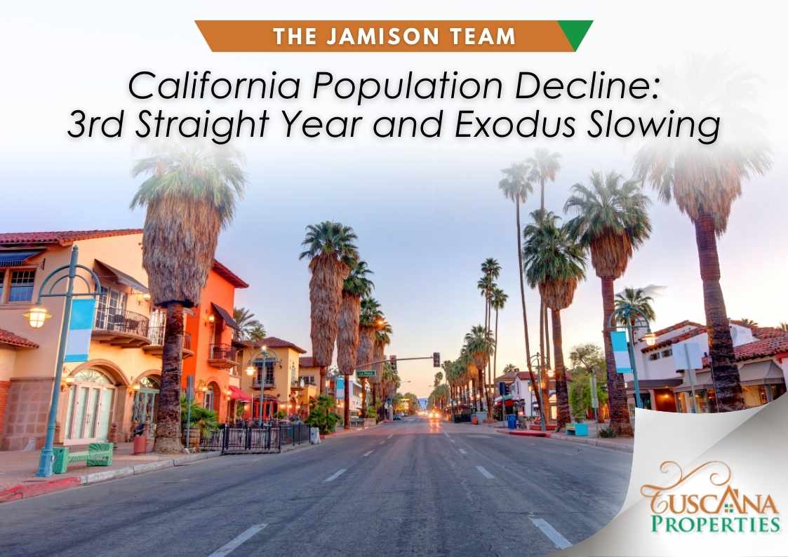 California Population Decline: 3rd Straight Year and Exodus Slowing