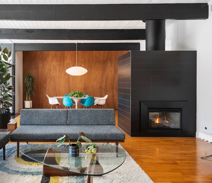 gas fireplace eichler home