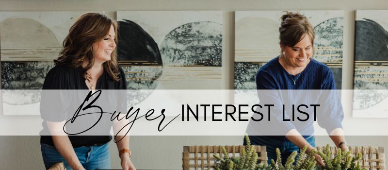 two women with Buyer Interest List Banner