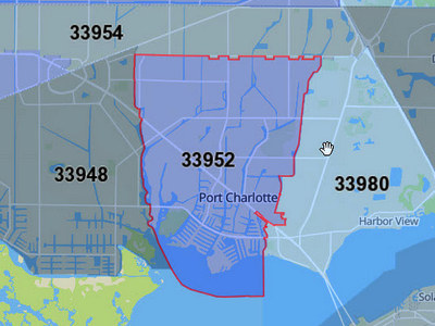Port Charlotte Zip Code 33952 Map