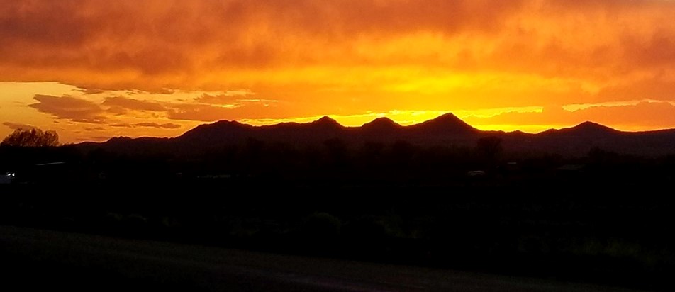 Three Peaks at sunset