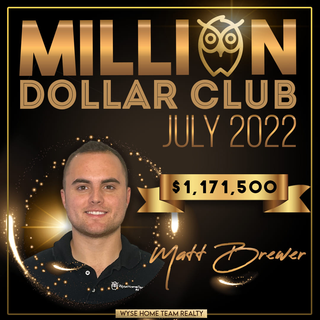 Matt Brewer July 2022 Million Dollar club