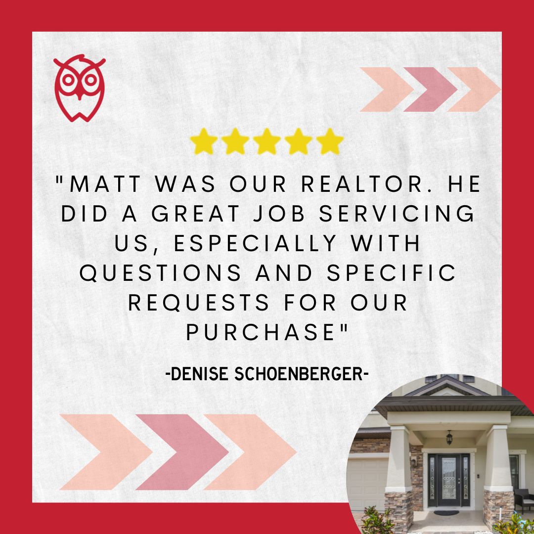 review for Matt Brewer from Google "Matt WAS OUR REALTOR. He did a great job servicing us, especially with questions and specific requests for our purchase"
