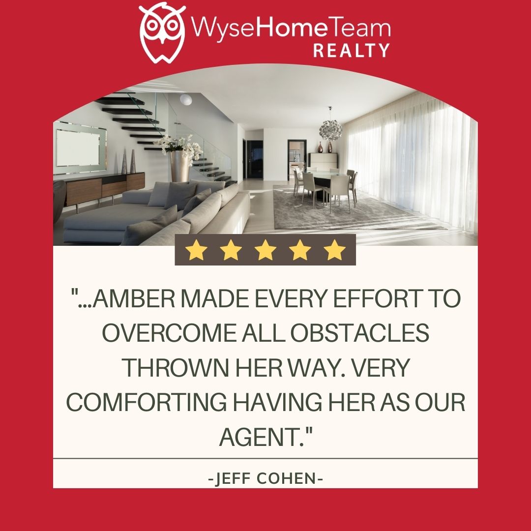 review for Amber Johnson from Jeff on Google "Amber made every effort to overcome all obstacles thrown her way. Very comforting having her as our agent"