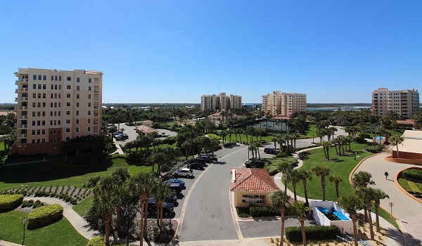 photo of large property with condo buildings