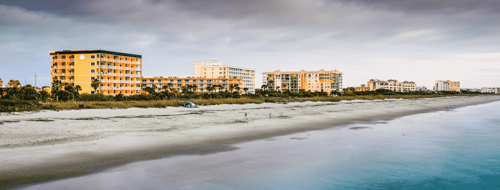 Photo of condo complexes on Cocoa Beach