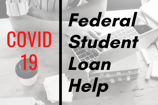 Graphic to access COVID-19 Info about student loans