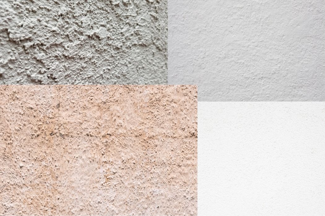 different stucco finishes for a home building material