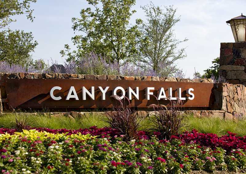 Canyon Falls spans the cities of Argyle, Northlake and Flower Mound