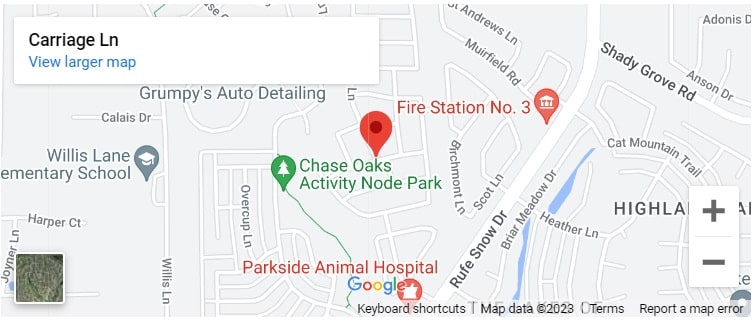 Map to Keller's Carriage Gate Addition
