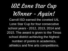 Carroll ISD Earns the UIL Lone Star Cup, Again!