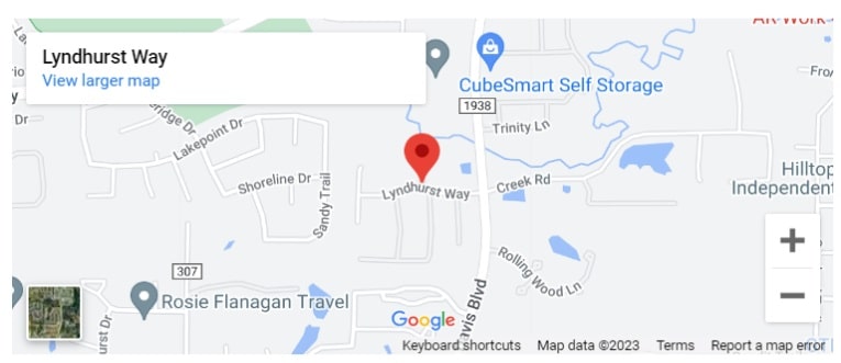 Map of Estates of Lyndhurst, Keller, TX 76248