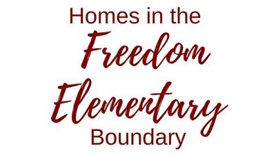 Homes in the Freedom Elementary Boundary, Keller ISD