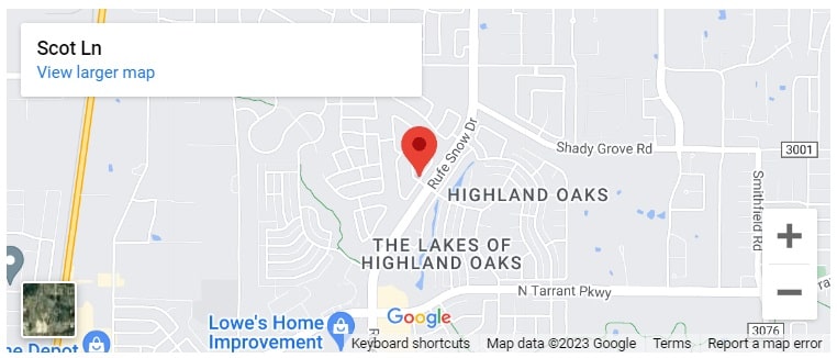 Map of Heatherwood Estates Neighborhood, Keller TX, 76248