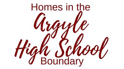 Argyle High School Boundary Homes for Sale, Argyle ISD