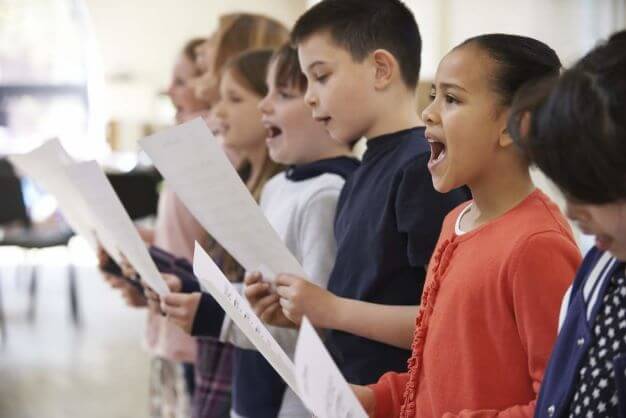 Keller school district students from Ft. Worth during choir practice