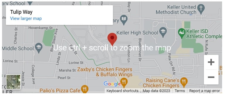 Map to Villas of Stone Glen in Keller