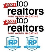 Top Producing Realtor by Ft. Worth Magazine 2021,2022,2023 and Top Producing Agent Greater Ft. Worth Award from Real Producers 2021,2022 and 2023
