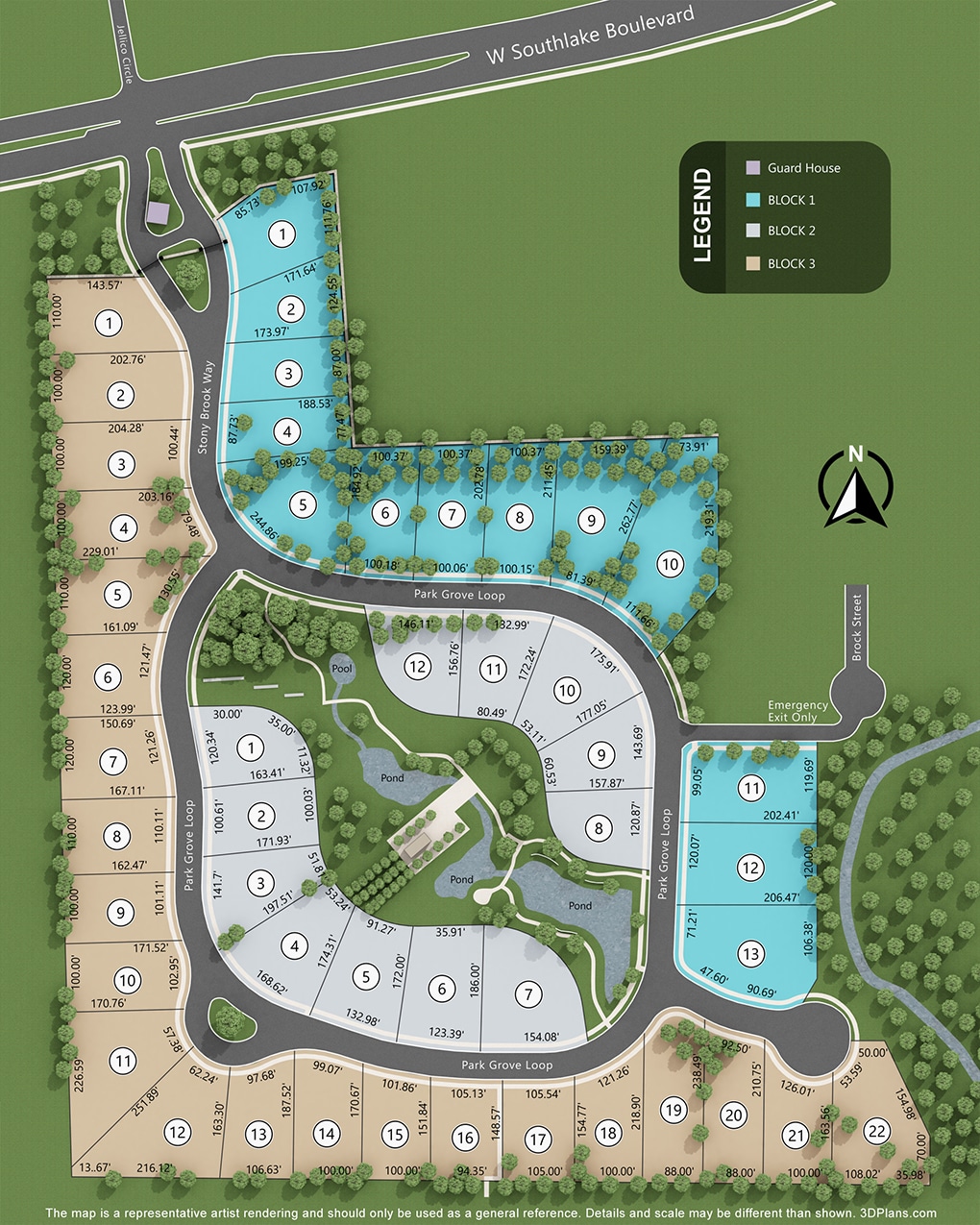 Stony Brook, Southlake, TX Homes for Sale neighborhood map