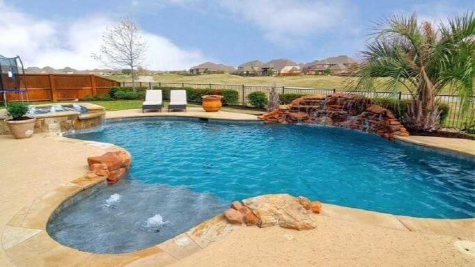 Home for sale on golf course with swimming pool in Trophy Club Texas