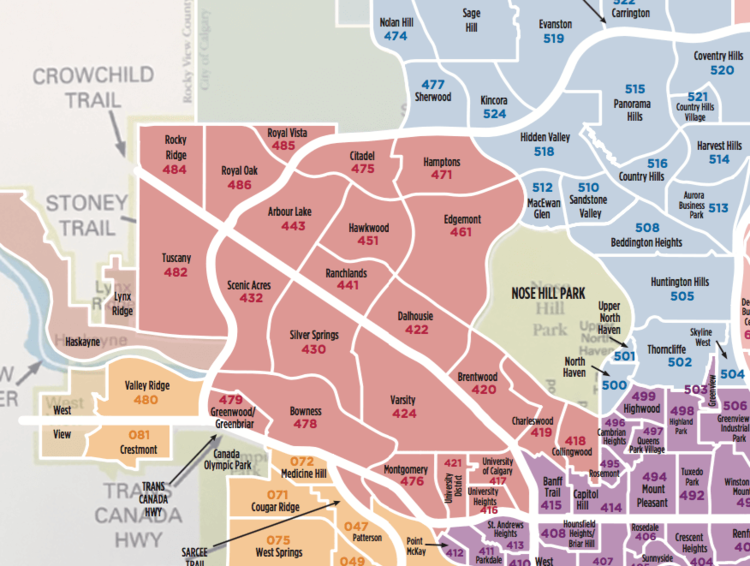 Calgary Map Of Areas   NorthWestNWMLSMapandCommunities 