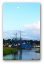 Shrimp Boat at Sunset at Shem Creek