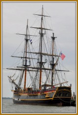 The Bounty docked in the Charleston Harbour