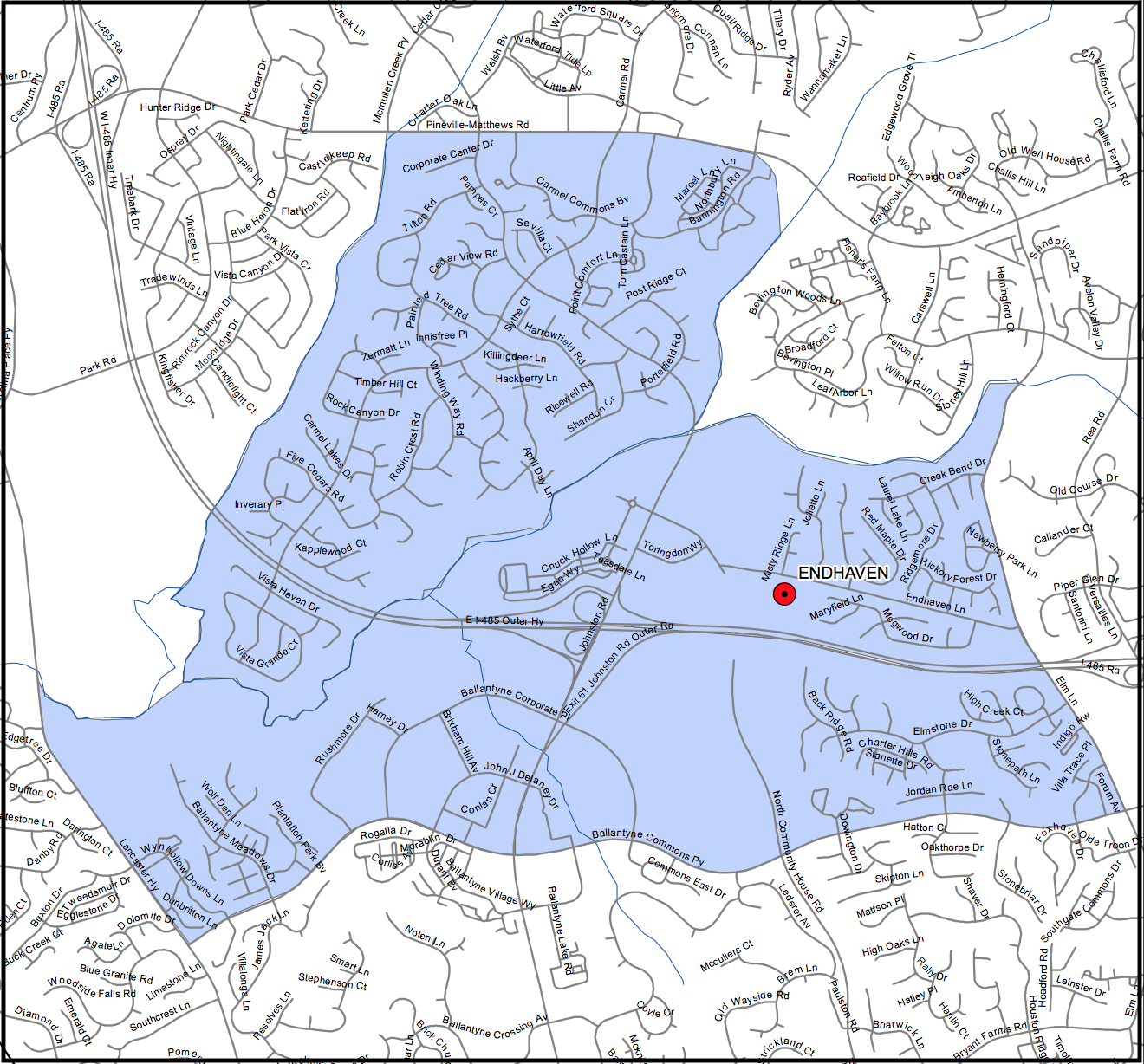 Endhaven Elementary School - CMS Boundary Map