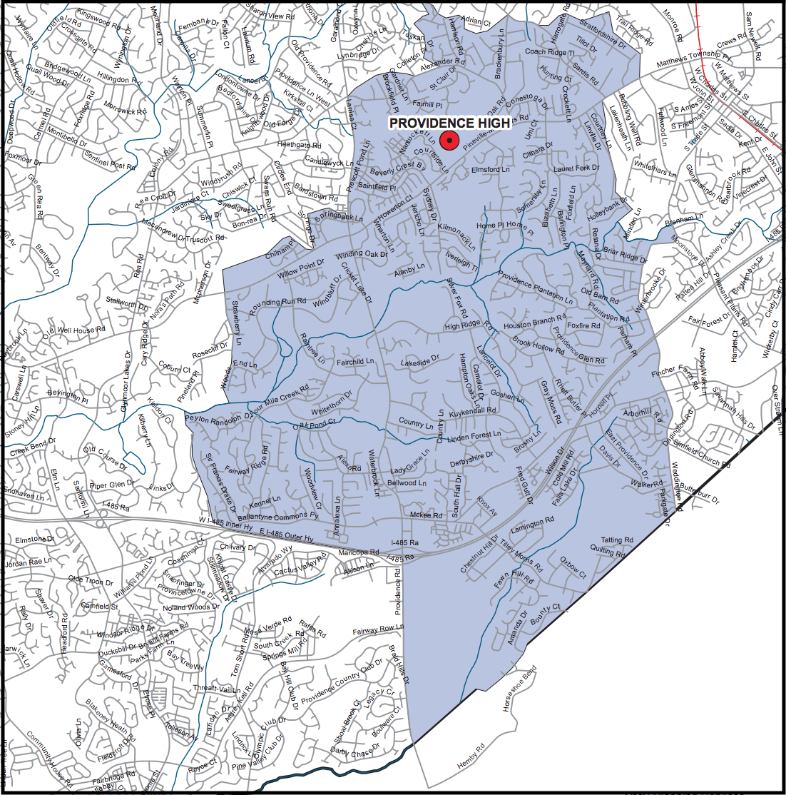 Providence High School - CMS Boundary Map