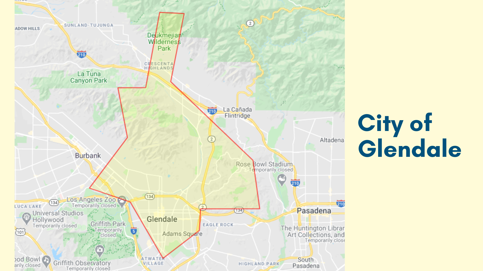 City of Glendale Neighborhood Map