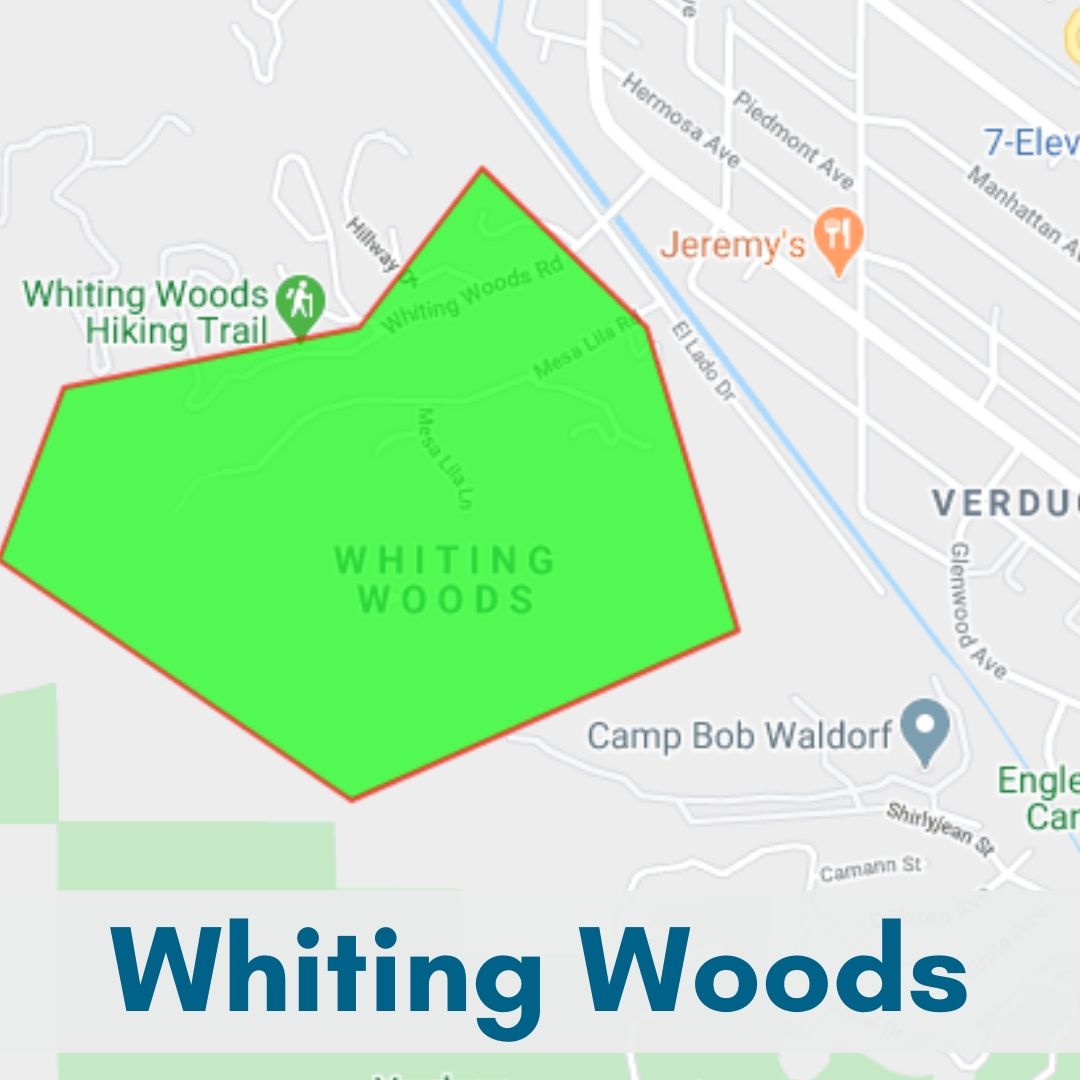 Whiting Woods Neighborhood Glendale Map