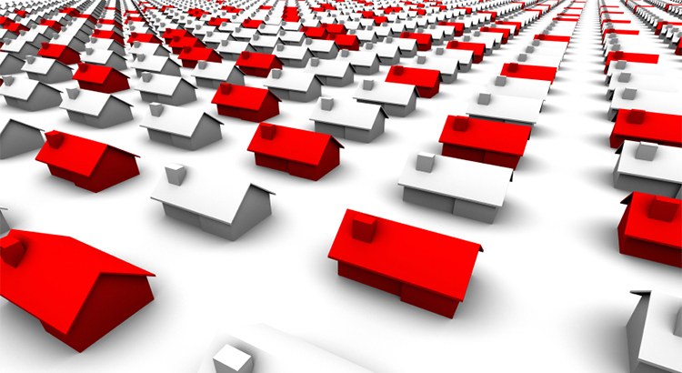 red and white monopoly houses