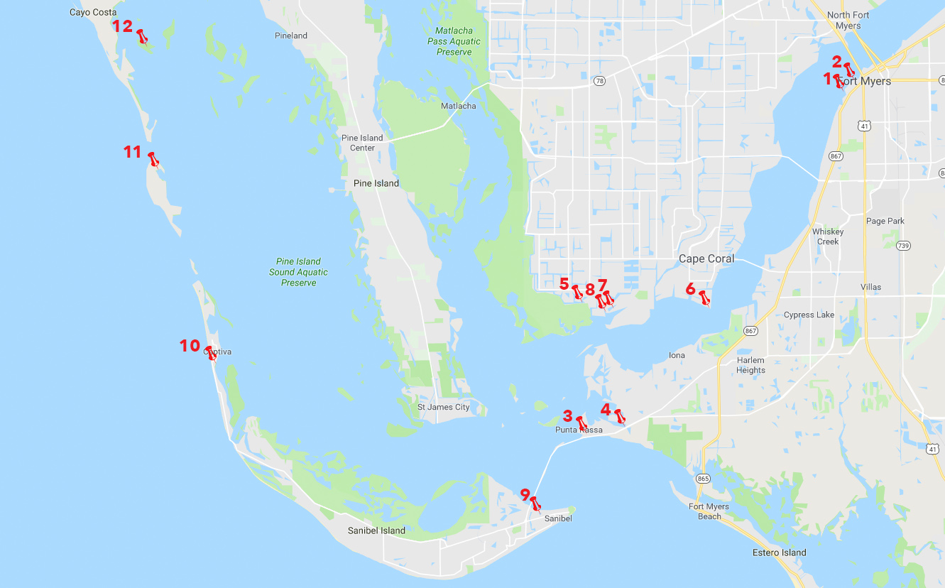 SWFL Waterfront Restaurants By Boat