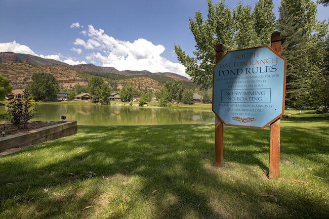 Dalton Ranch South Neighborhood Pond in Animas Valley Colorado