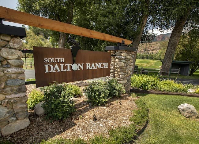 Dalton Ranch South Neighborhood Sign in Animas Valley Colorado