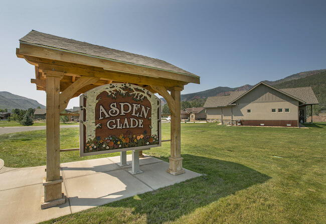 Aspen Glen Neighborhood Sign in Durango Colorado